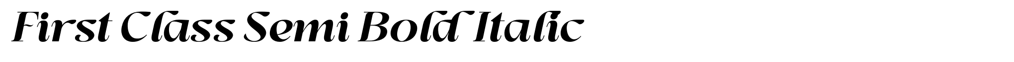 First Class Semi Bold Italic image